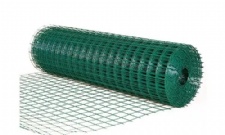 Green plastic clad chicken wire