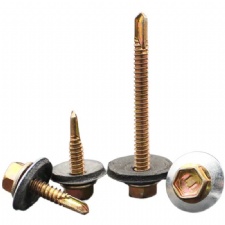 Color zinc hexagon composite gasket screws